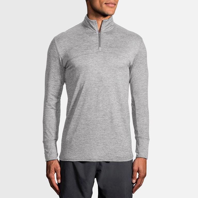 Brooks Dash Half Zip Australia - Men's Running Jackets - Grey (873241-YGK)